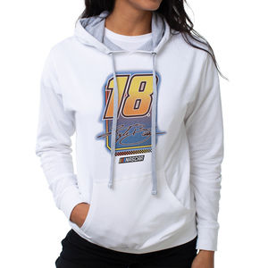 NASCAR Hooded Sweatshirt - Kyle Busch - 10 White by DelSol-1 Pc